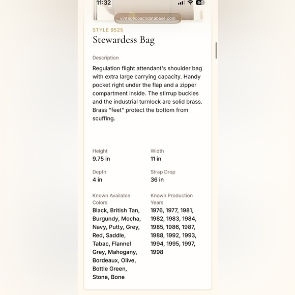 🖤 Vintage Coach Stewardess Crossbody Bag | Black |9525 | 2001 | Costa Rica - Picture 11 of 11